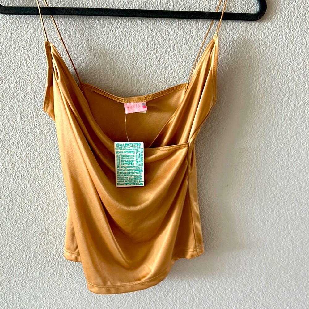FINAL SALE 🏷️  Urban Outfitters Shimmer Gold Tank ✨✨